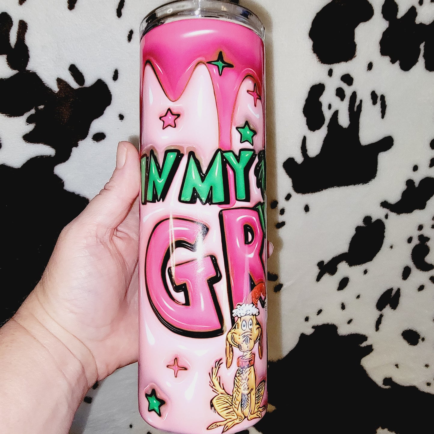 Grinch Era 3D Christmas 20oz Skinny Tumbler