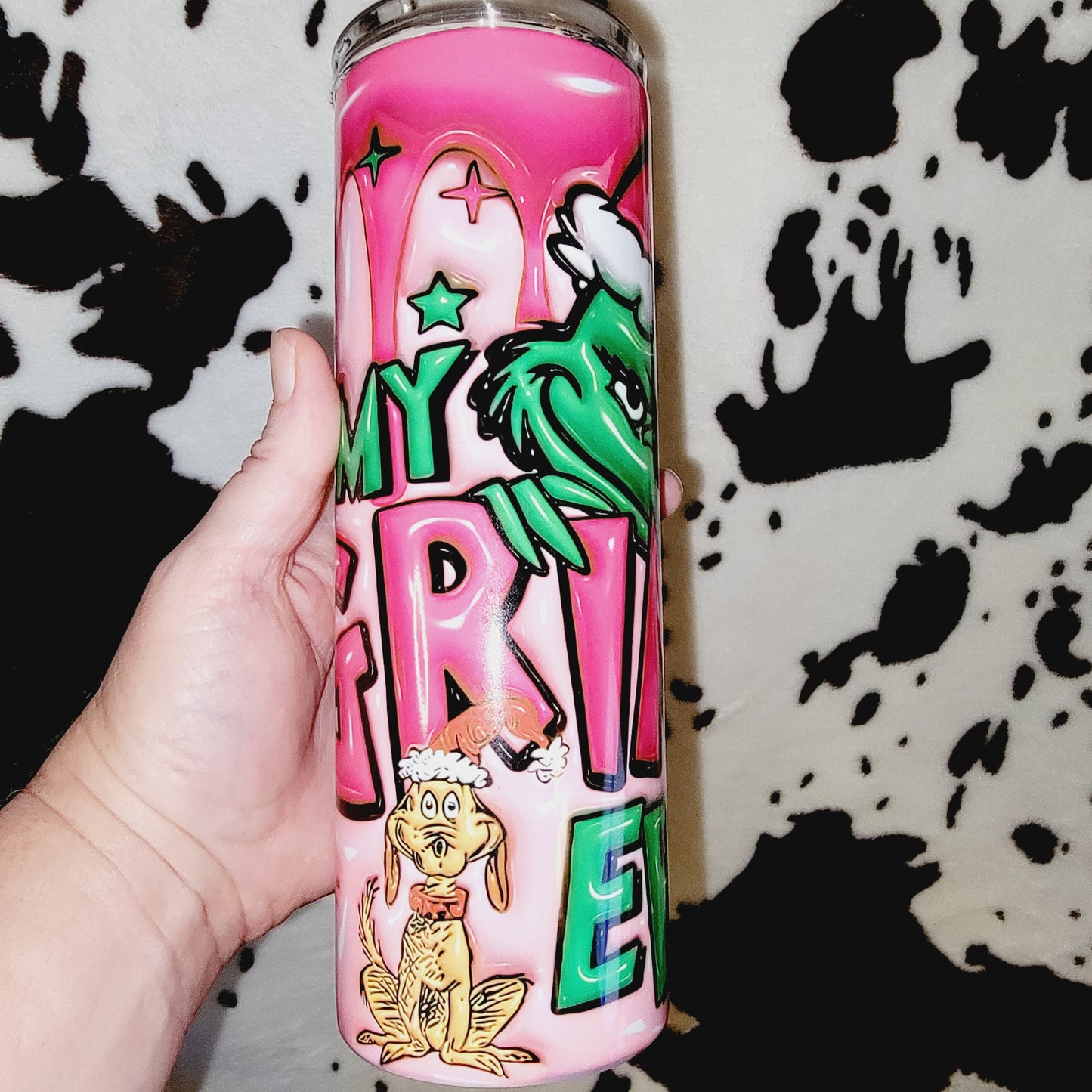 Grinch Era 3D Christmas 20oz Skinny Tumbler