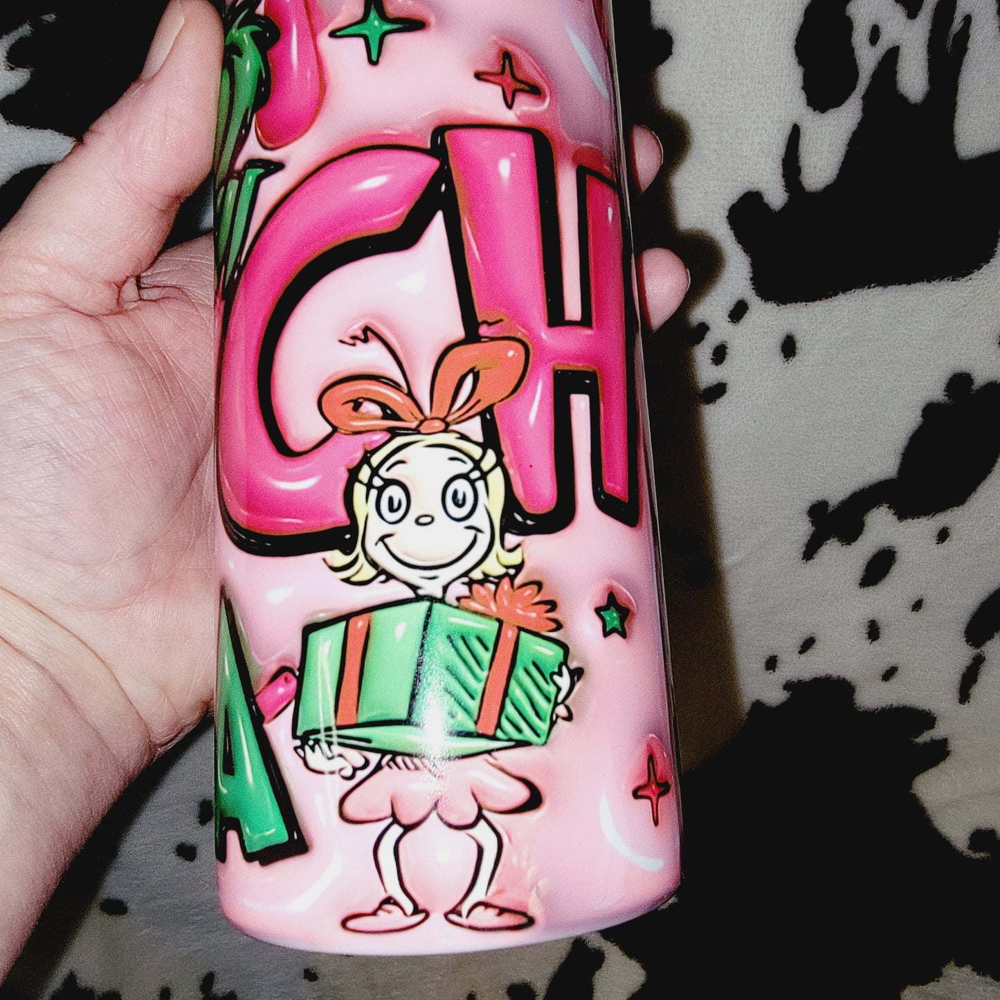 Grinch Era 3D Christmas 20oz Skinny Tumbler
