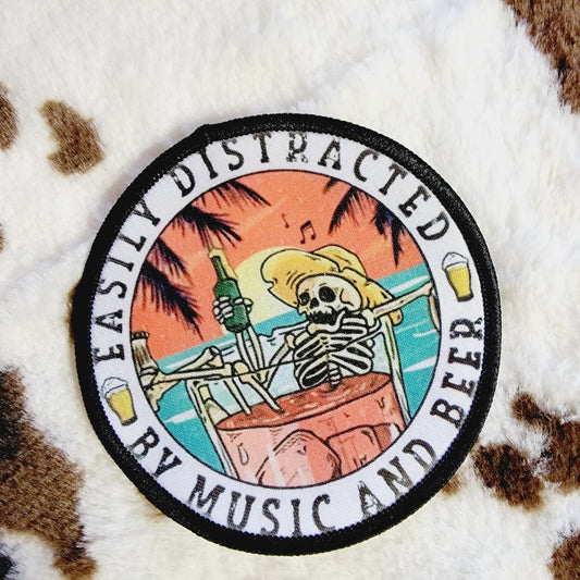 Music and Beer Hat Patch