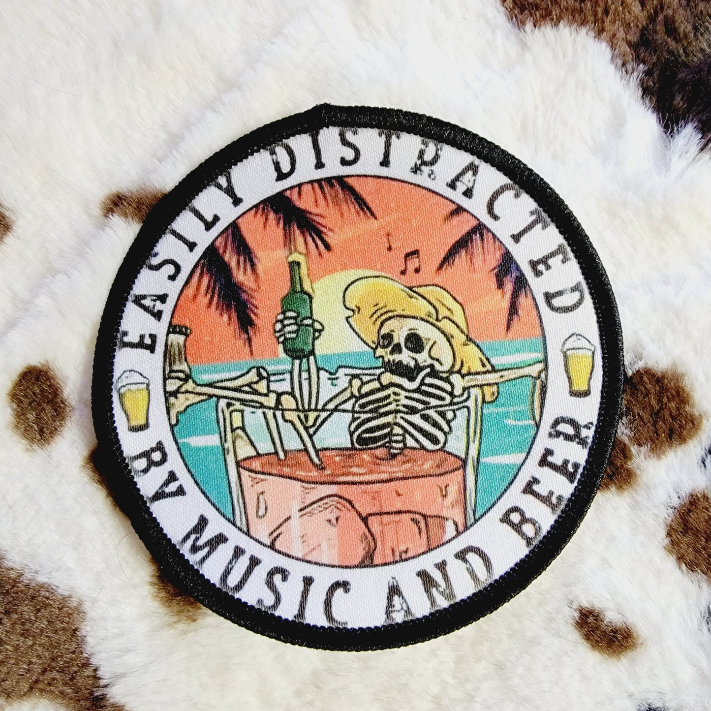 Music and Beer Hat Patch