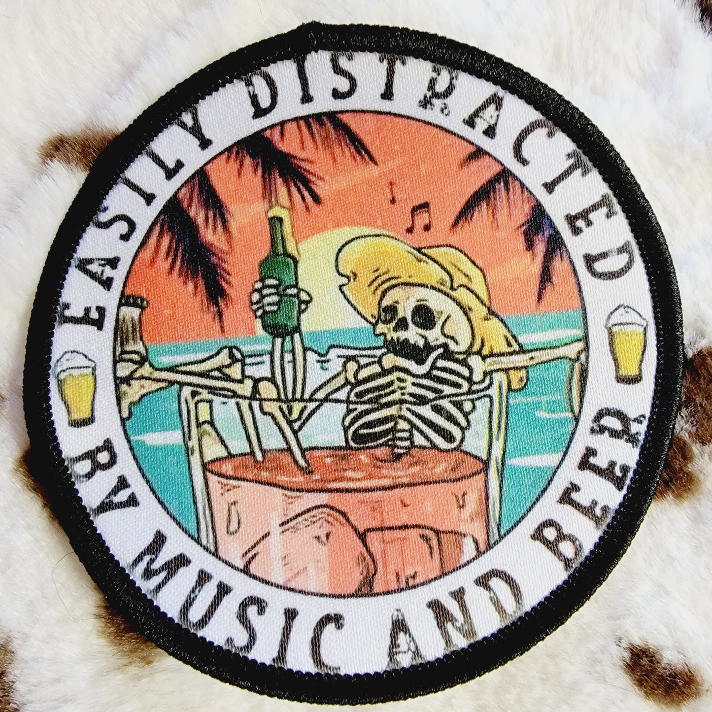 Music and Beer Hat Patch