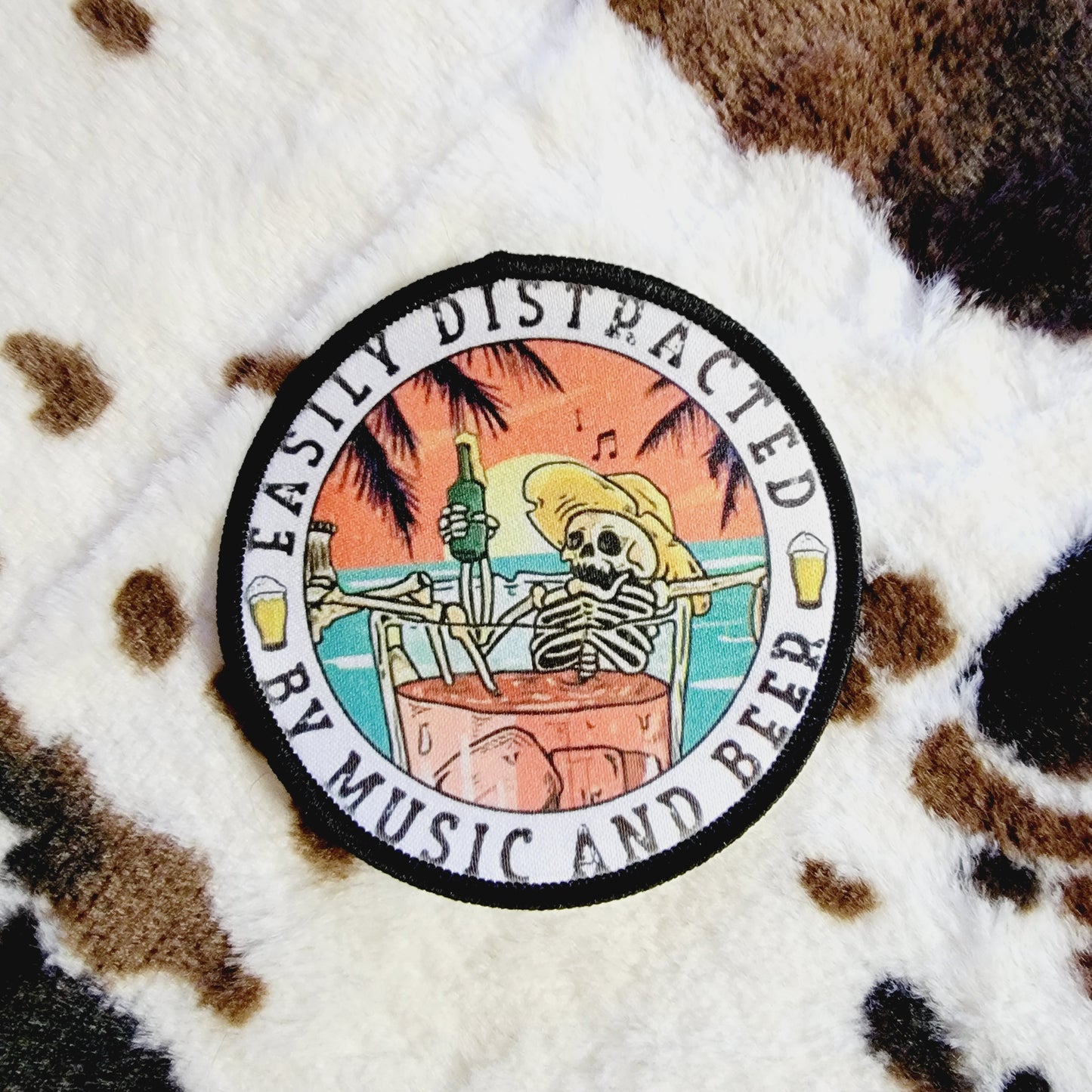 Music and Beer Hat Patch