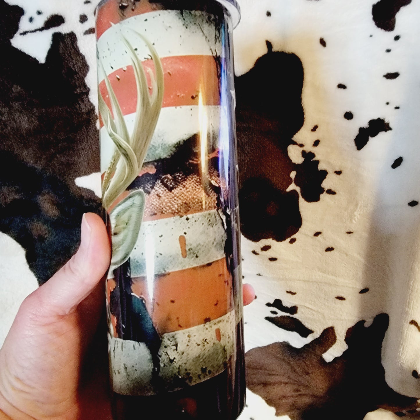 Deer USA Flag 20oz Skinny Tumbler