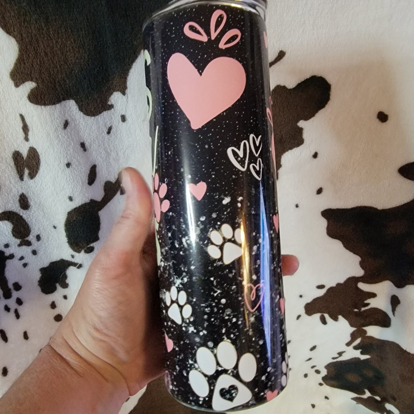 Life Is Better With Dogs Black 20oz Skinny Tumbler