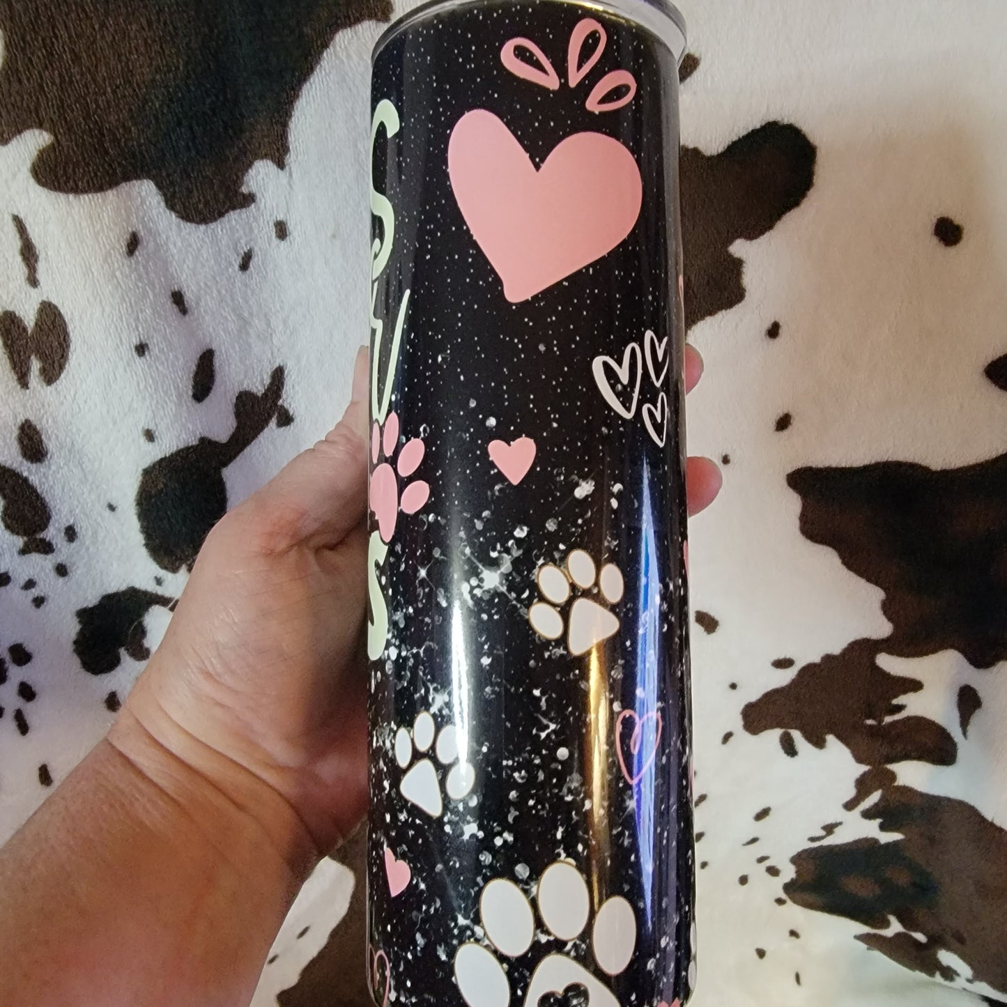 Life Is Better With Dogs Black 20oz Skinny Tumbler
