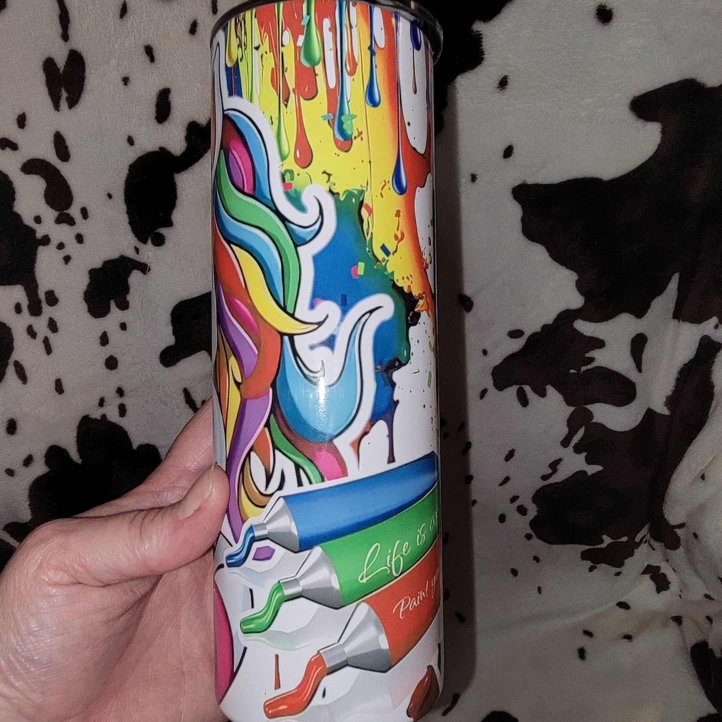 Unicorn Paint 20oz Skinny Tumbler