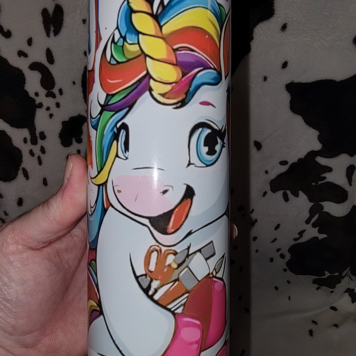 Unicorn Paint 20oz Skinny Tumbler