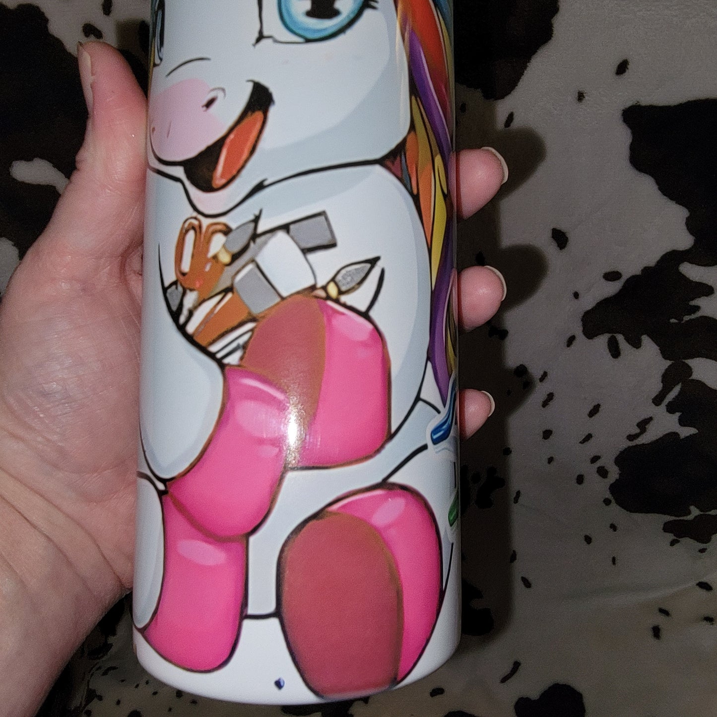 Unicorn Paint 20oz Skinny Tumbler
