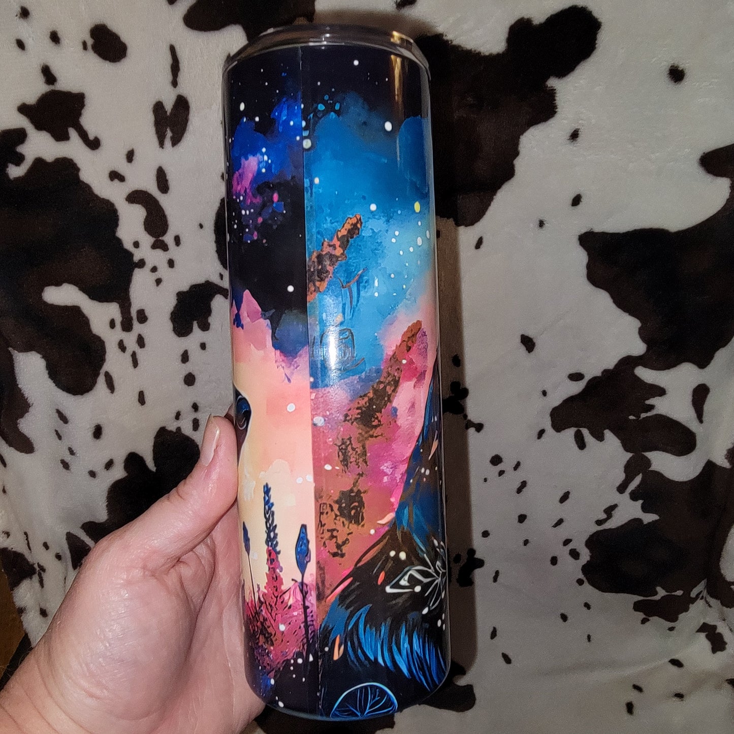 German Shepherd Watercolor 20oz Skinny Tumbler