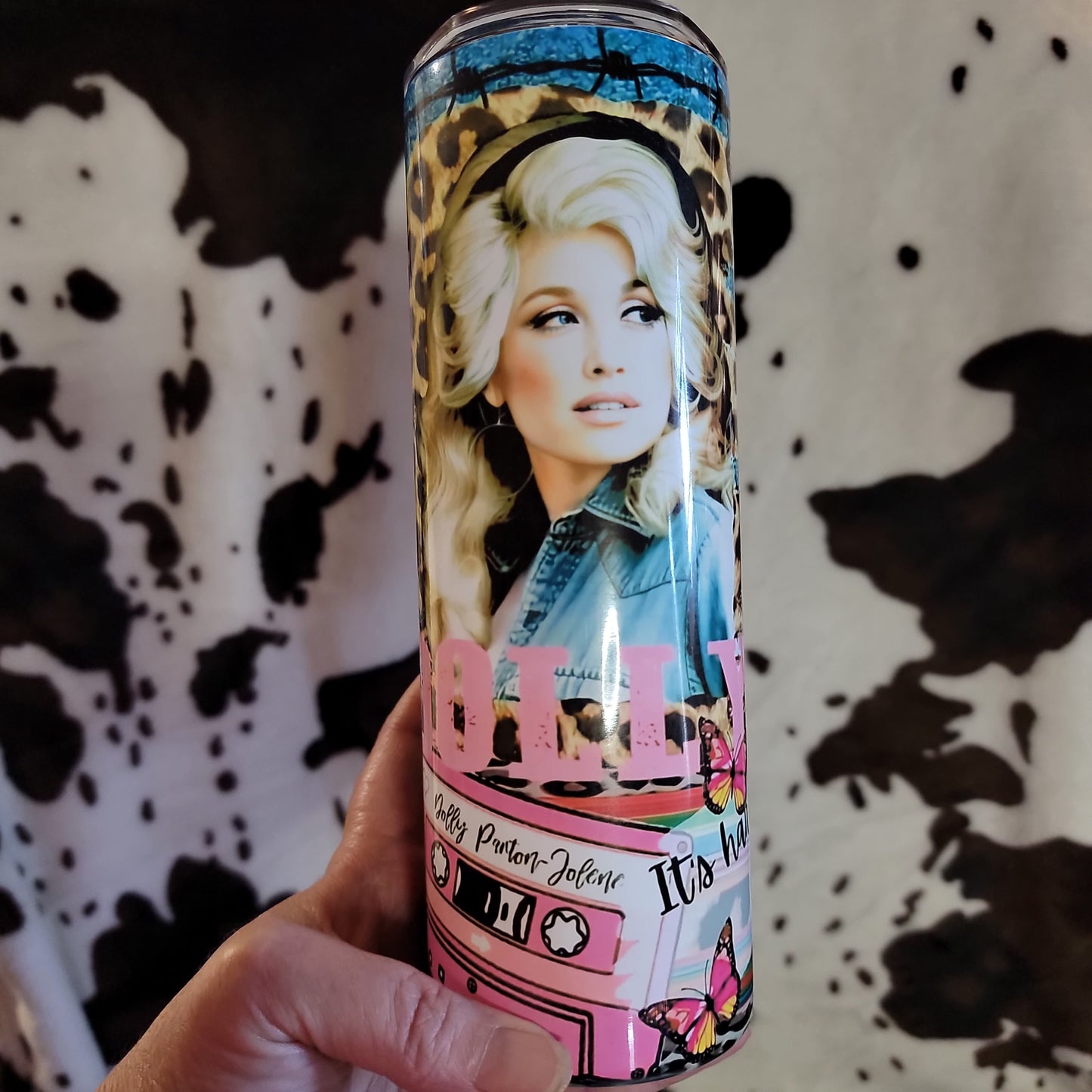 Dolly Parton Collage Country Music Custom 20oz Skinny Tumbler