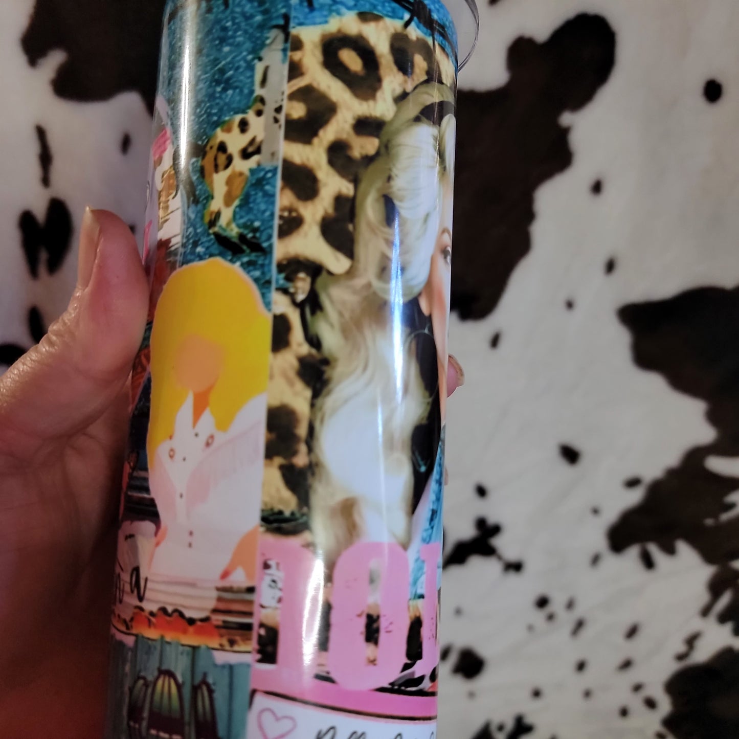 Dolly Parton Collage Country Music Custom 20oz Skinny Tumbler