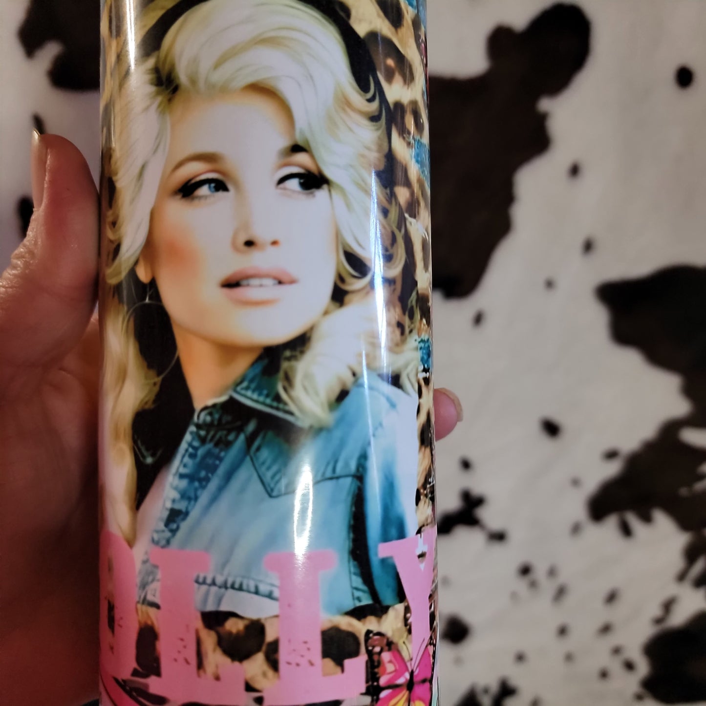 Dolly Parton Collage Country Music Custom 20oz Skinny Tumbler