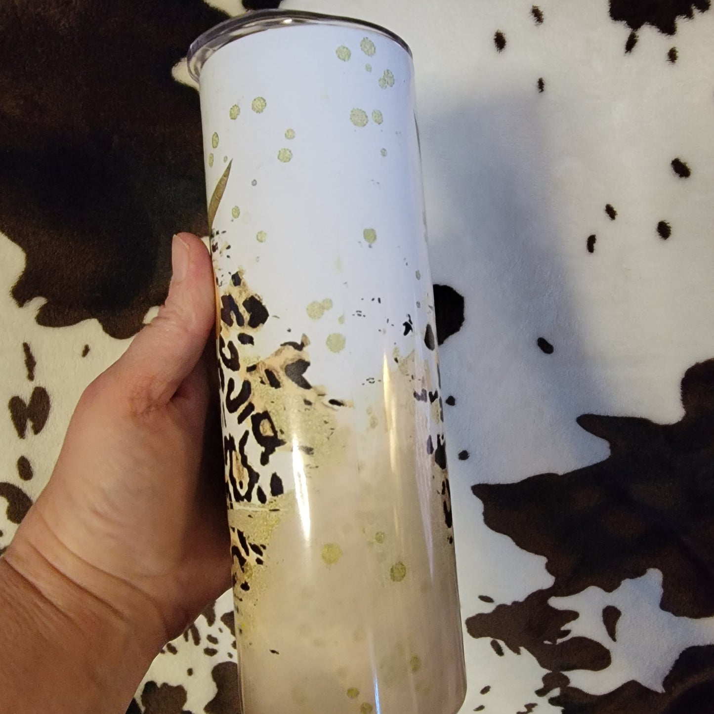 Highland Cow Animal Print 20oz Skinny Tumbler
