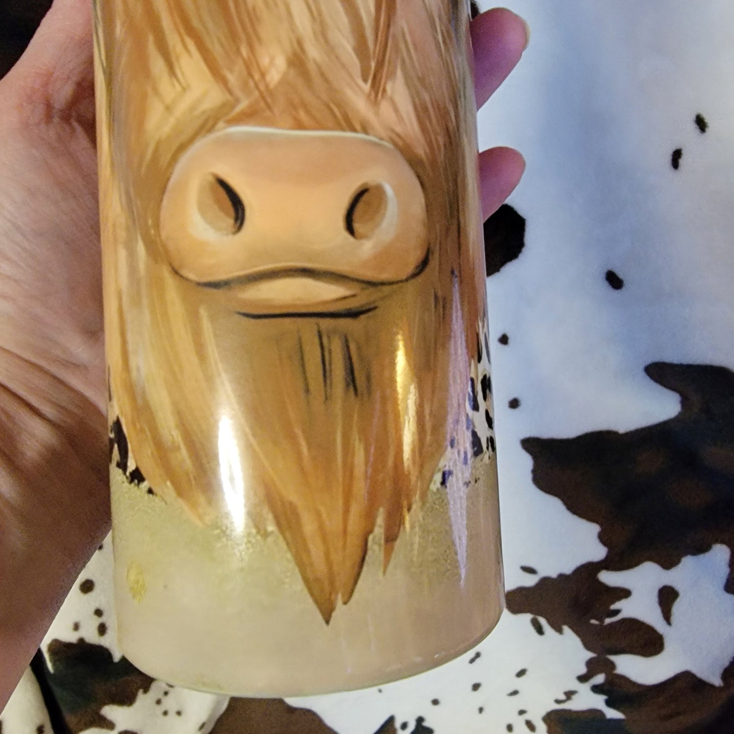 Highland Cow Animal Print 20oz Skinny Tumbler