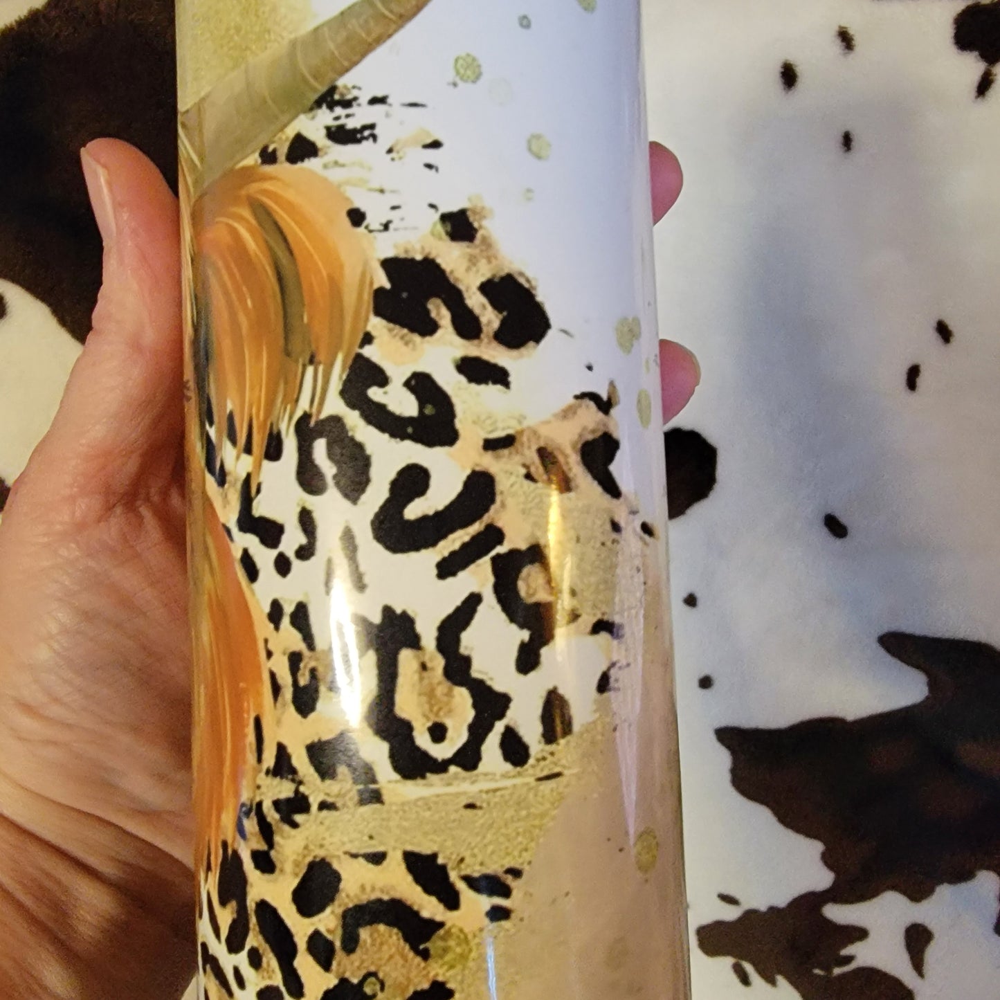 Highland Cow Animal Print 20oz Skinny Tumbler