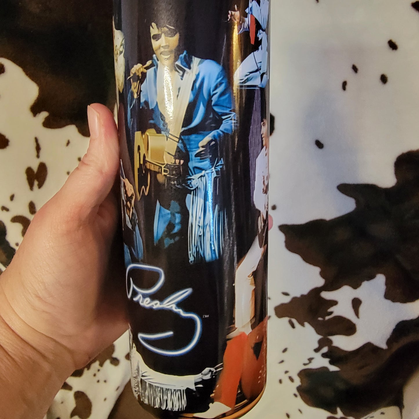 Elvis Presley Black 20oz Skinny Tumbler