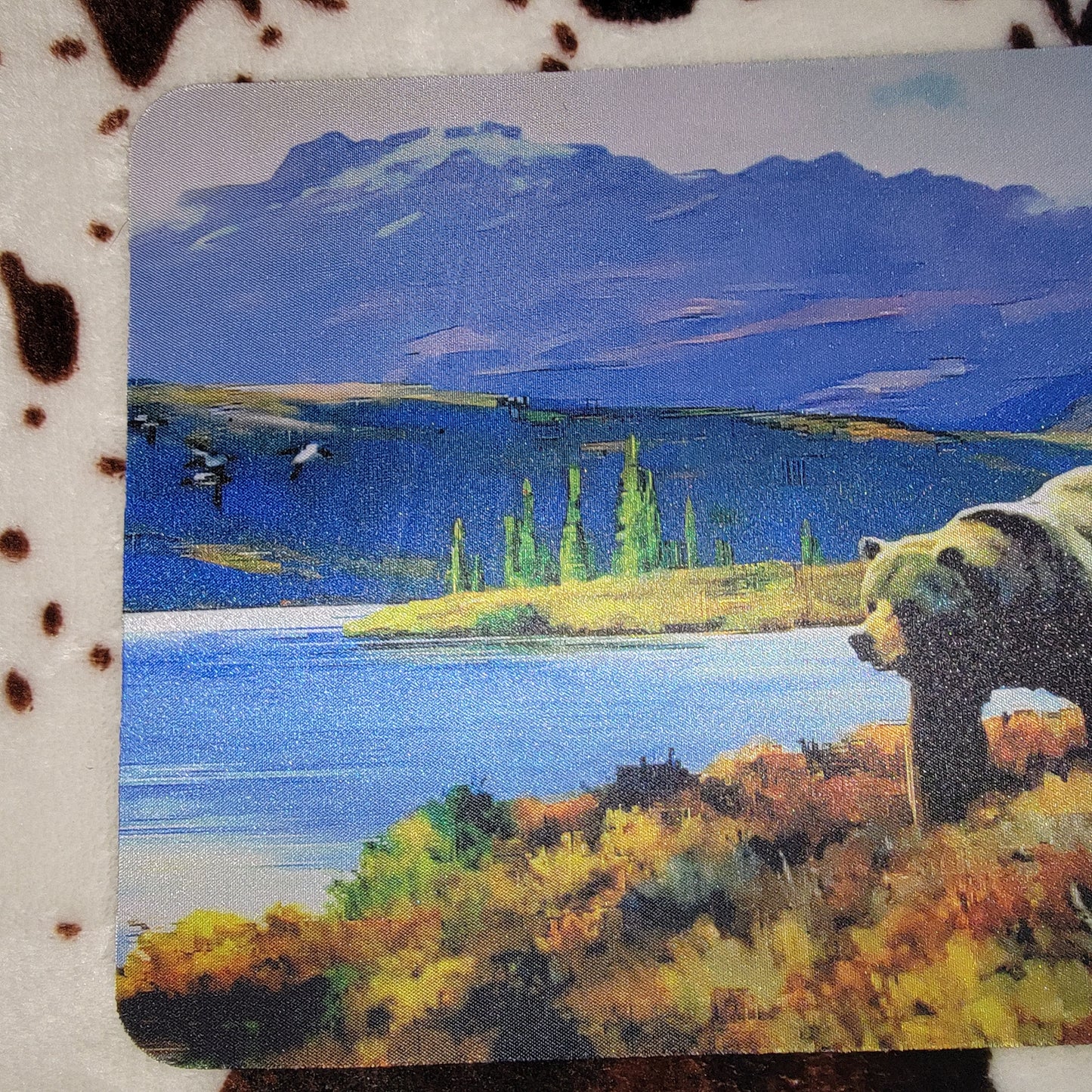 Bear On The Lake Mouse Pad