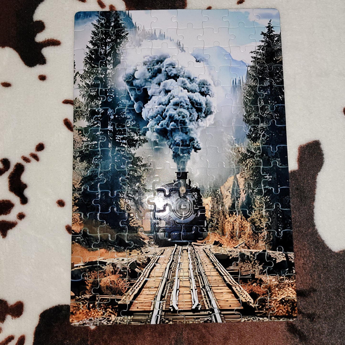 Woodland Train 120 PC Handmade Jigsaw Puzzle