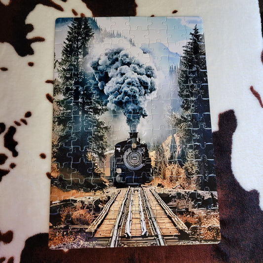 Woodland Train 120 PC Handmade Jigsaw Puzzle