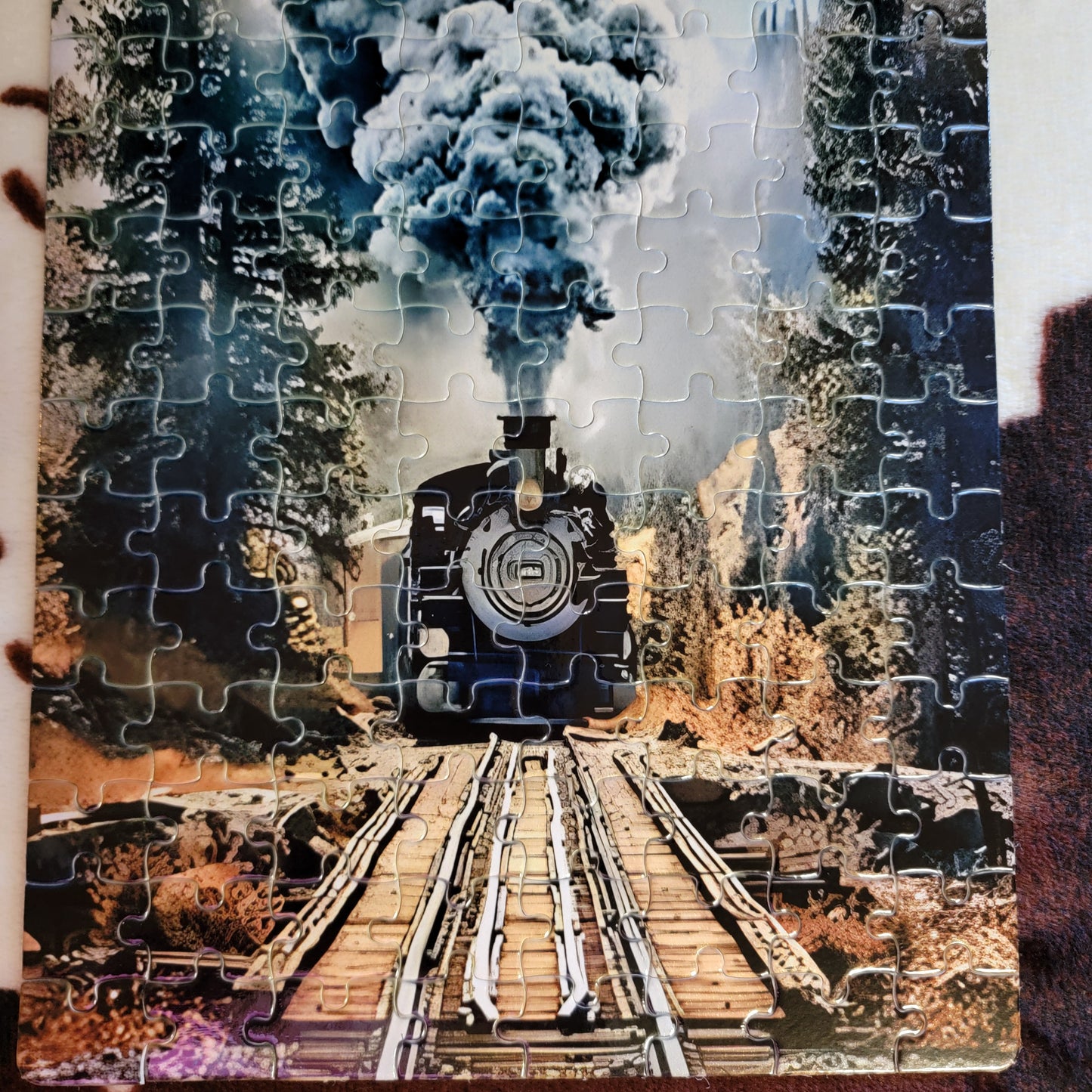 Woodland Train 120 PC Handmade Jigsaw Puzzle