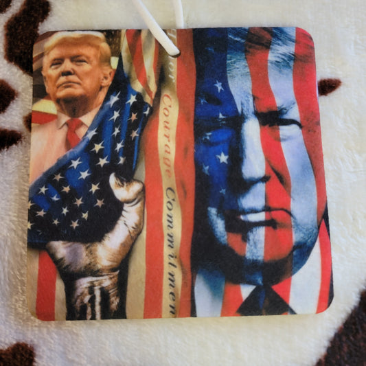 Trump Flag Usa Unscented Car Air Freshener Freshie