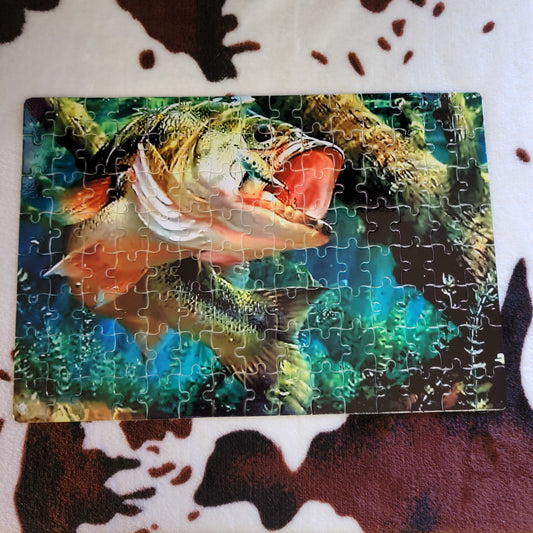 Bass Fish 120 PC Handmade Jigsaw Puzzle