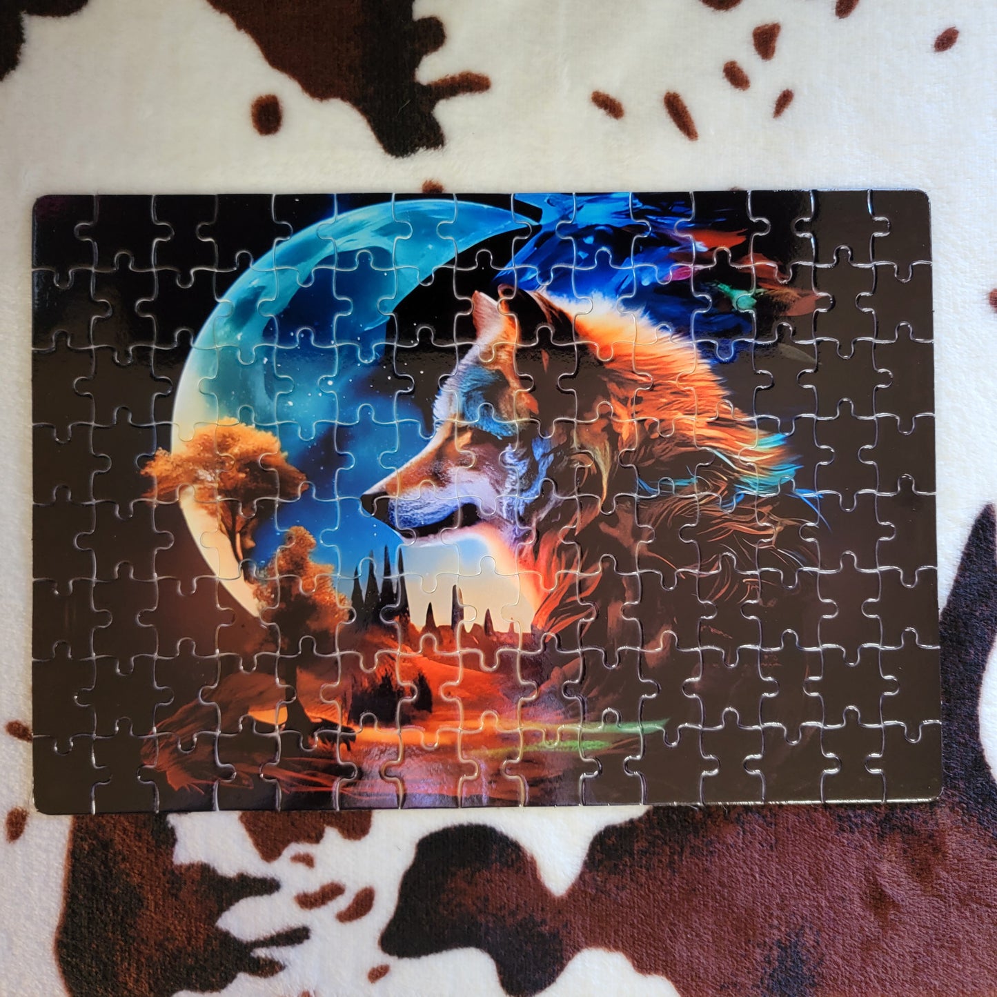 Wolf Moon 120 PC Handmade Jigsaw Puzzle