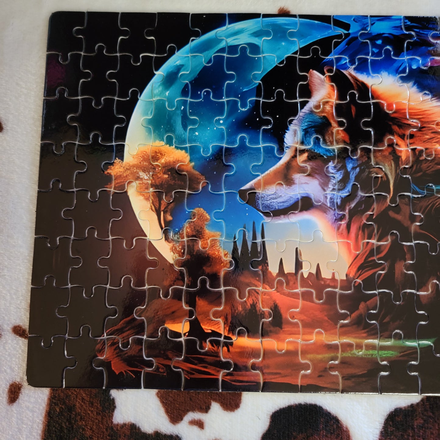 Wolf Moon 120 PC Handmade Jigsaw Puzzle