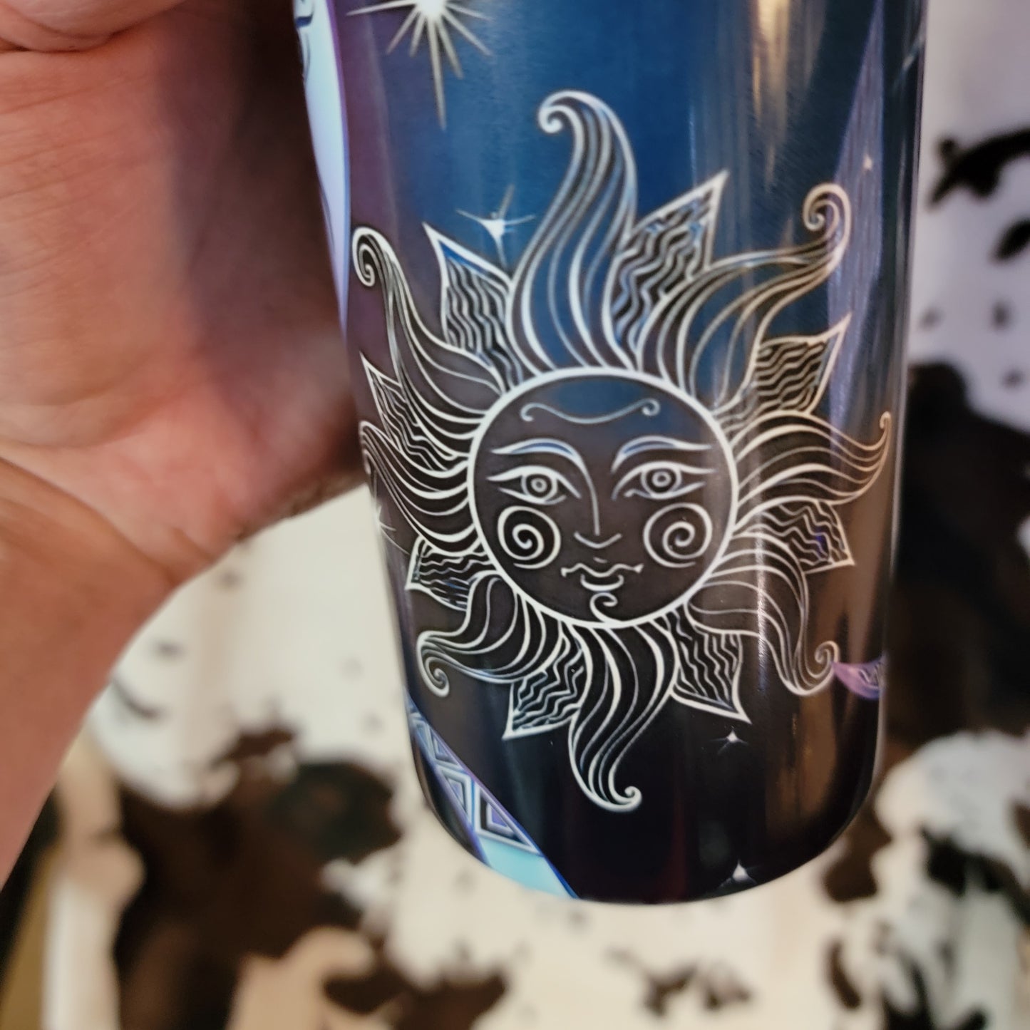 Celestial Moon Stars Custom 20oz Skinny Tumbler