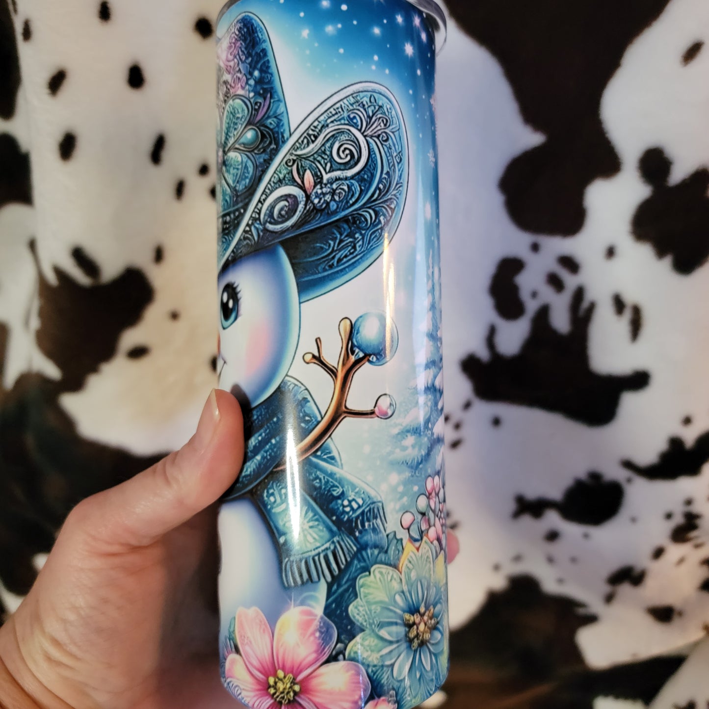 Cowboy Snowman 20oz Skinny Tumbler