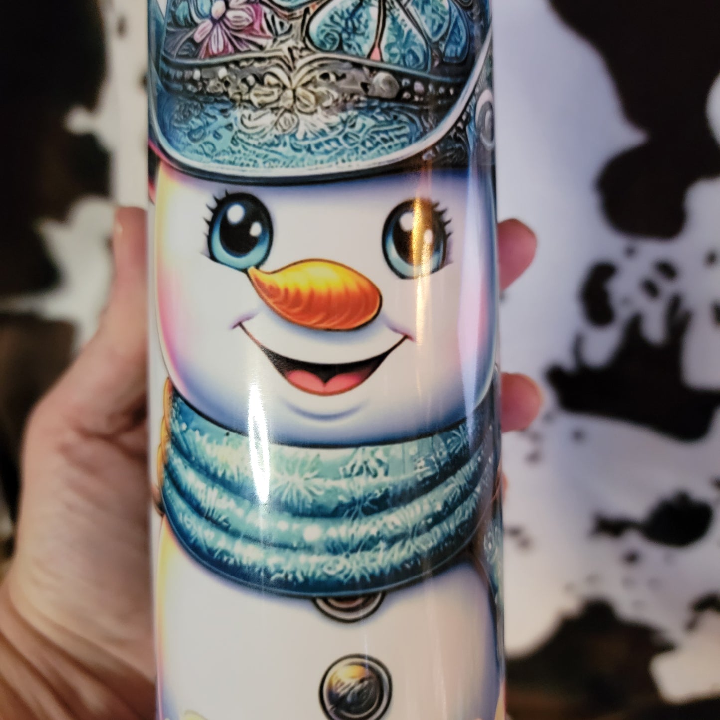 Cowboy Snowman 20oz Skinny Tumbler