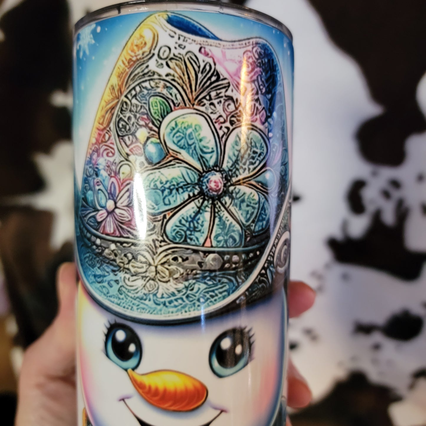 Cowboy Snowman 20oz Skinny Tumbler