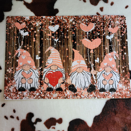 Gnome Heart 120 Piece Handmade Jigsaw Puzzle