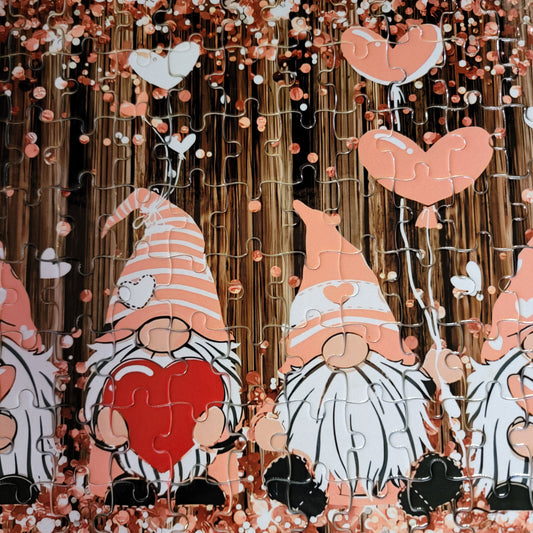 Gnome Heart 120 Piece Handmade Jigsaw Puzzle