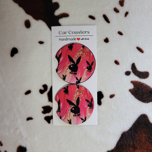 Playboy Bunny Neoprene Car Coasters