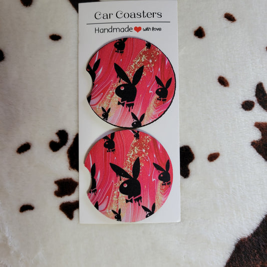 Playboy Bunny Neoprene Car Coasters