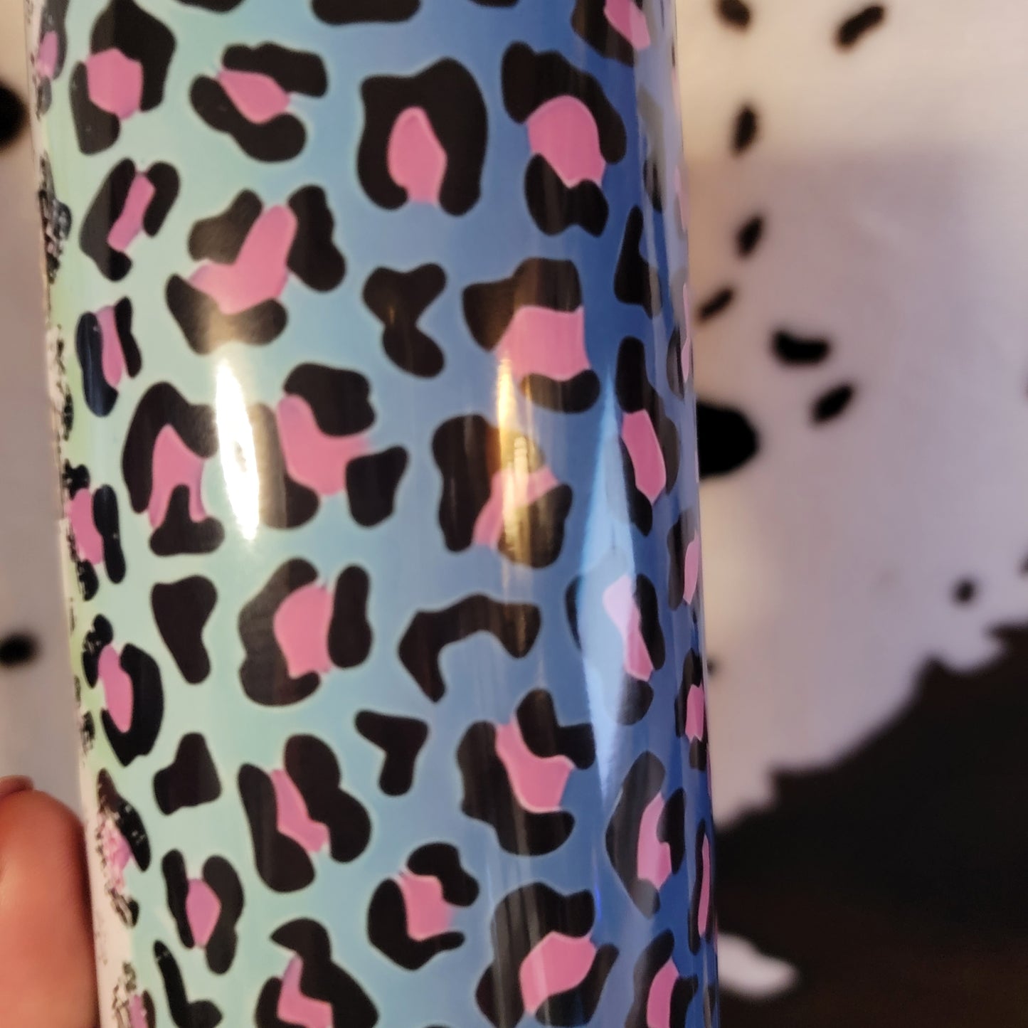 Mama Purple Animal Print Custom 20oz Skinny Tumbler