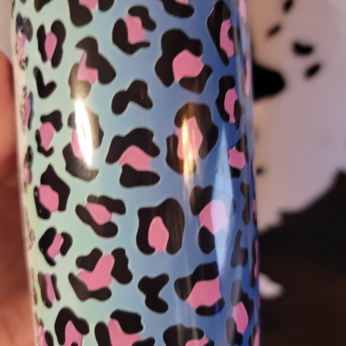 Mama Purple Animal Print Custom 20oz Skinny Tumbler