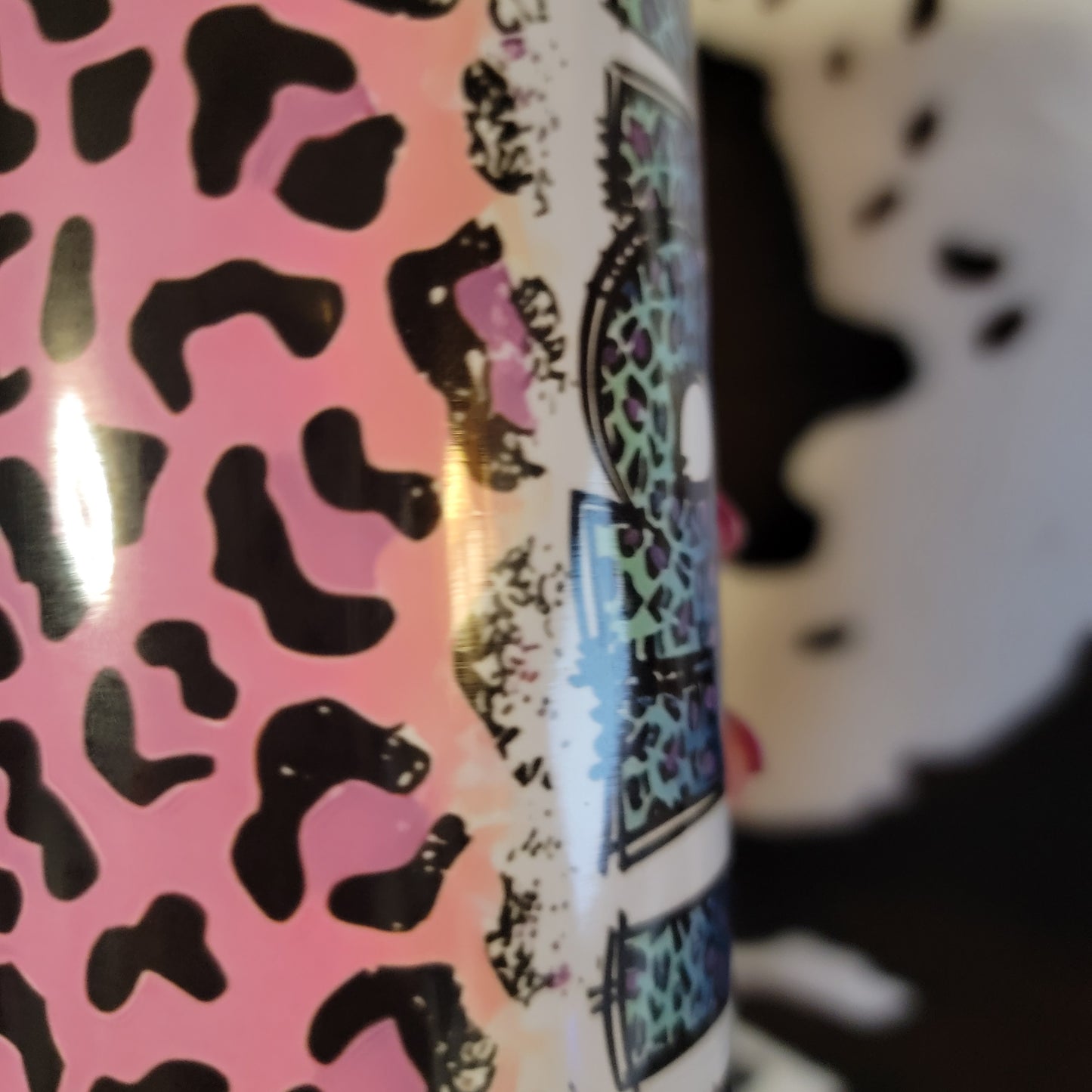 Mama Purple Animal Print Custom 20oz Skinny Tumbler