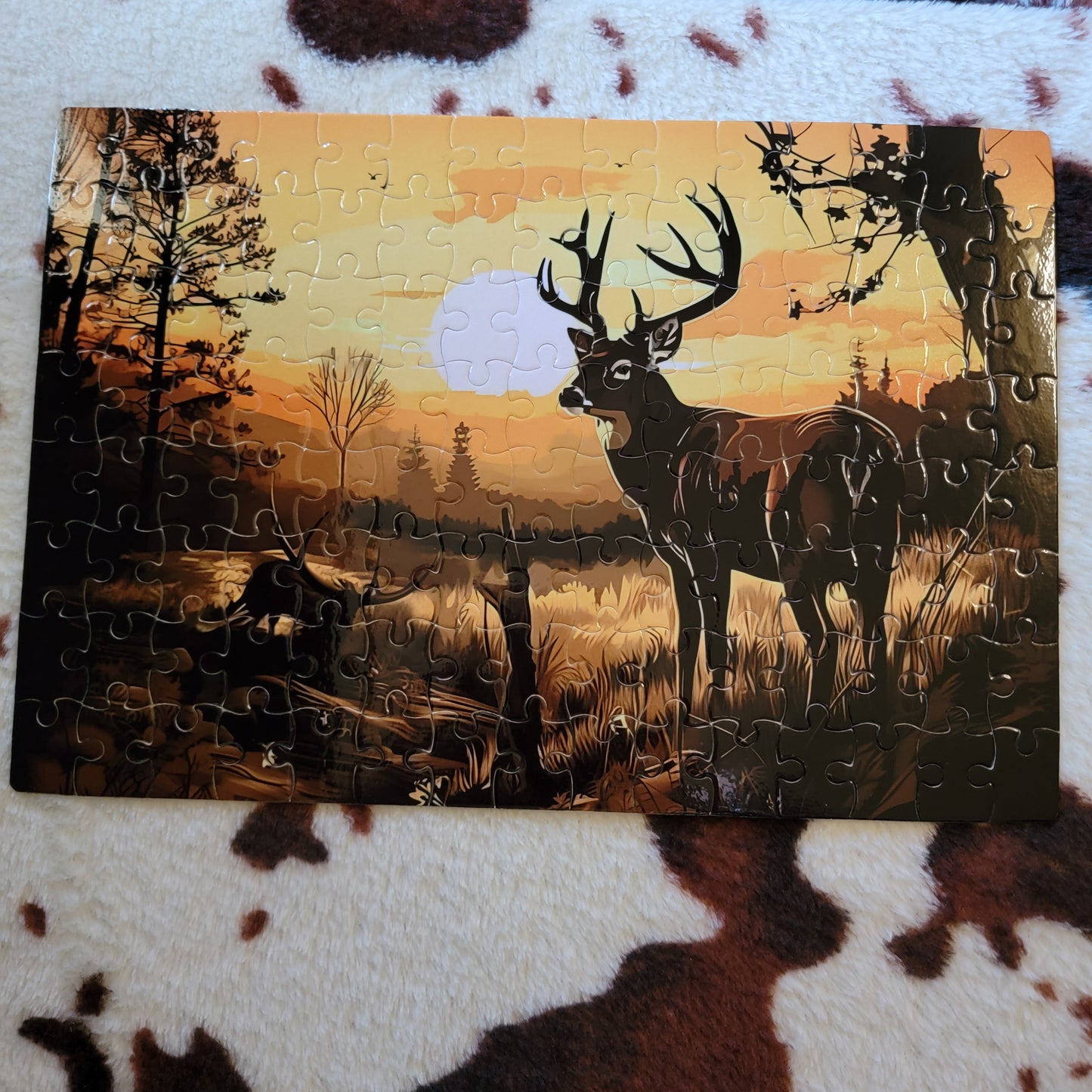 Deer Wilderness 120 PC Handmade Jigsaw Puzzle