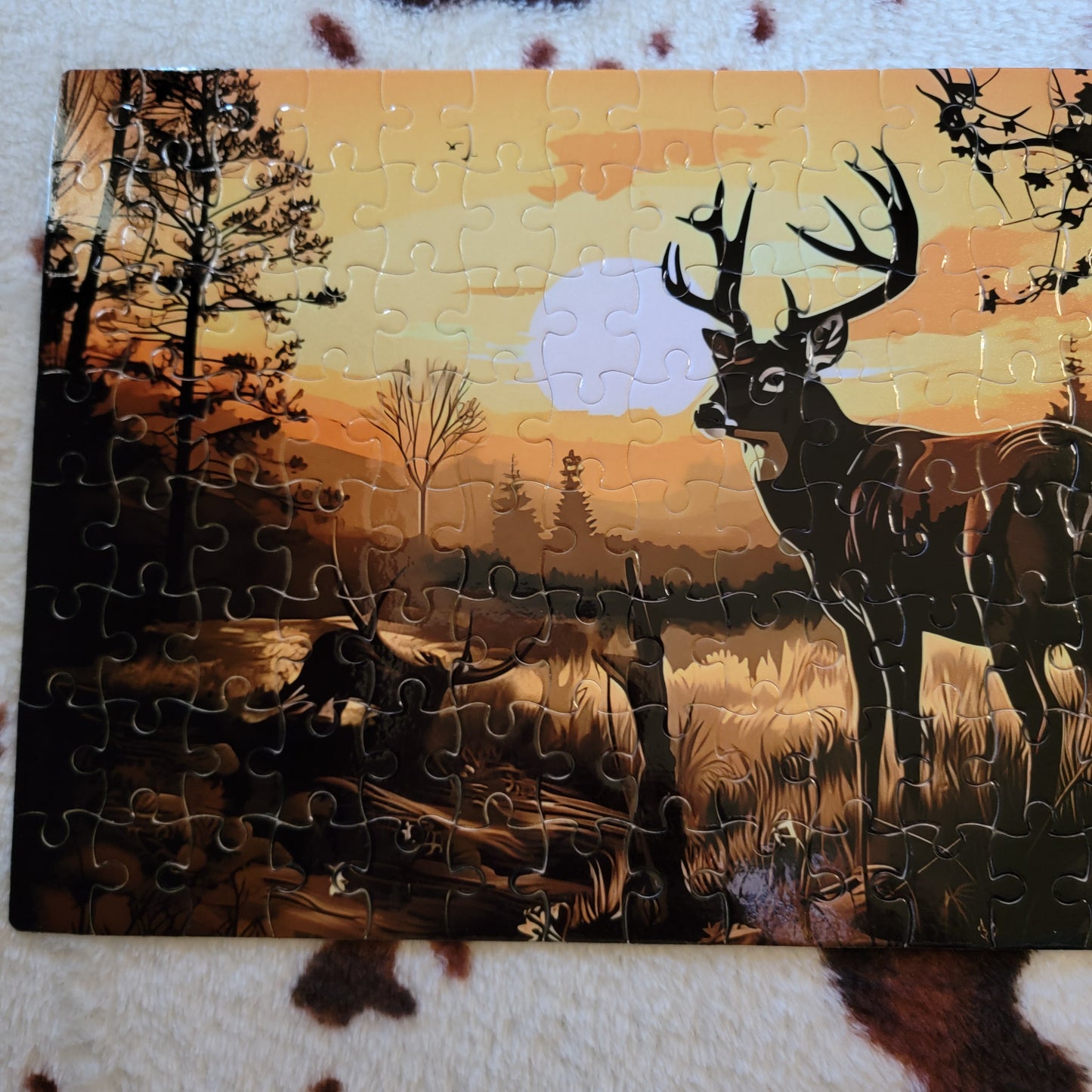 Deer Wilderness 120 PC Handmade Jigsaw Puzzle