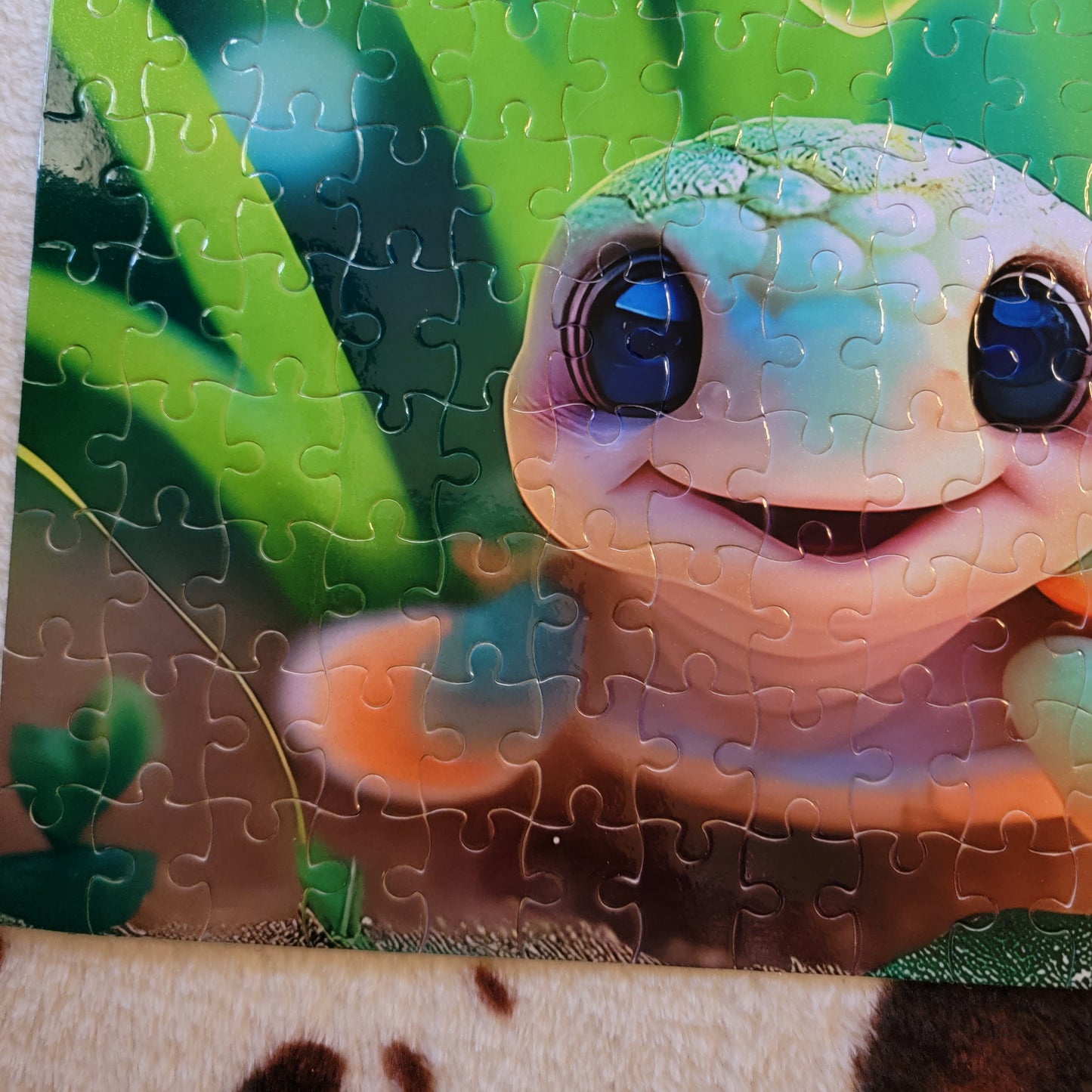 Baby Sea Turtle 120 PC Handmade Jigsaw Puzzle