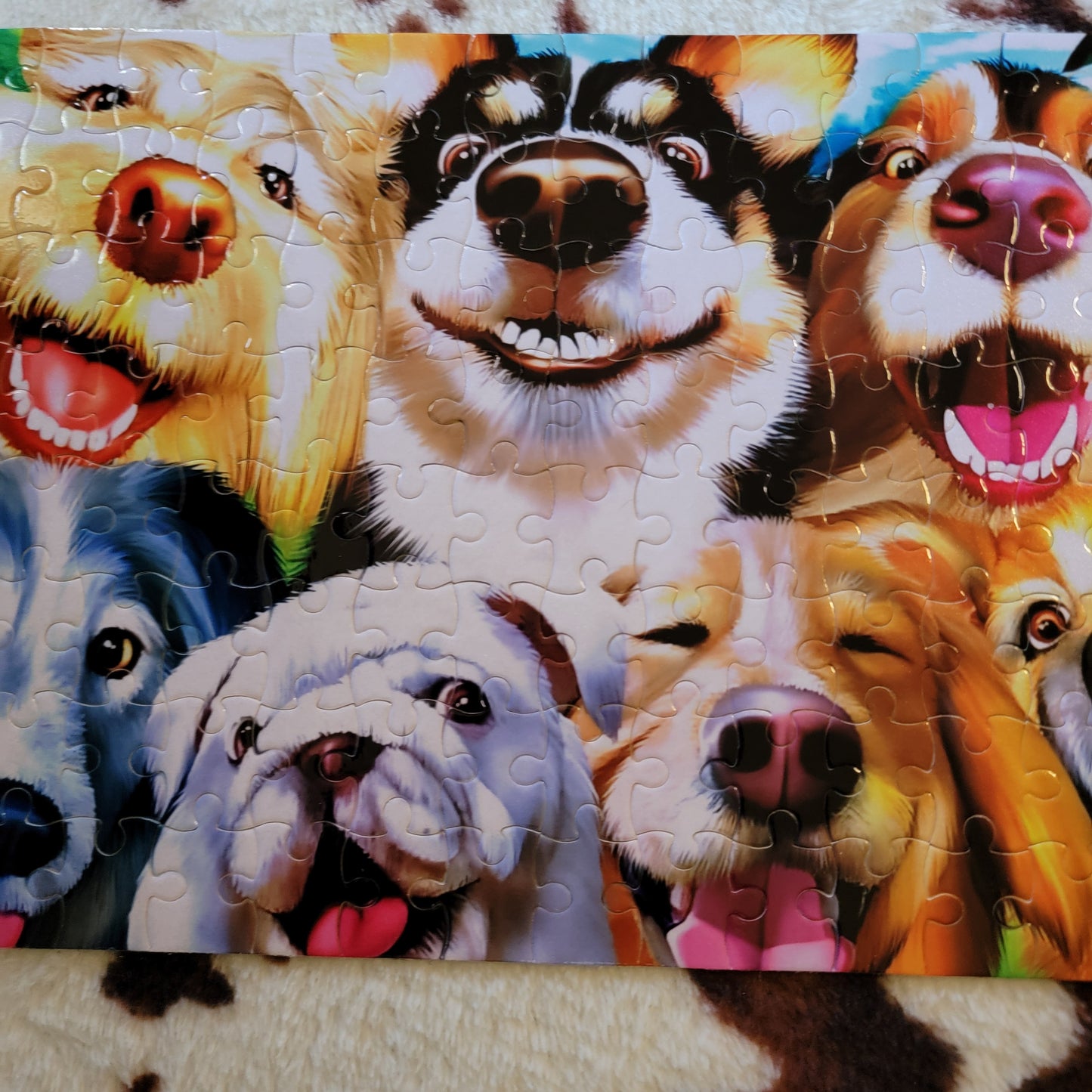 Laughing Dogs 120 PC Handmade Jigsaw Puzzle