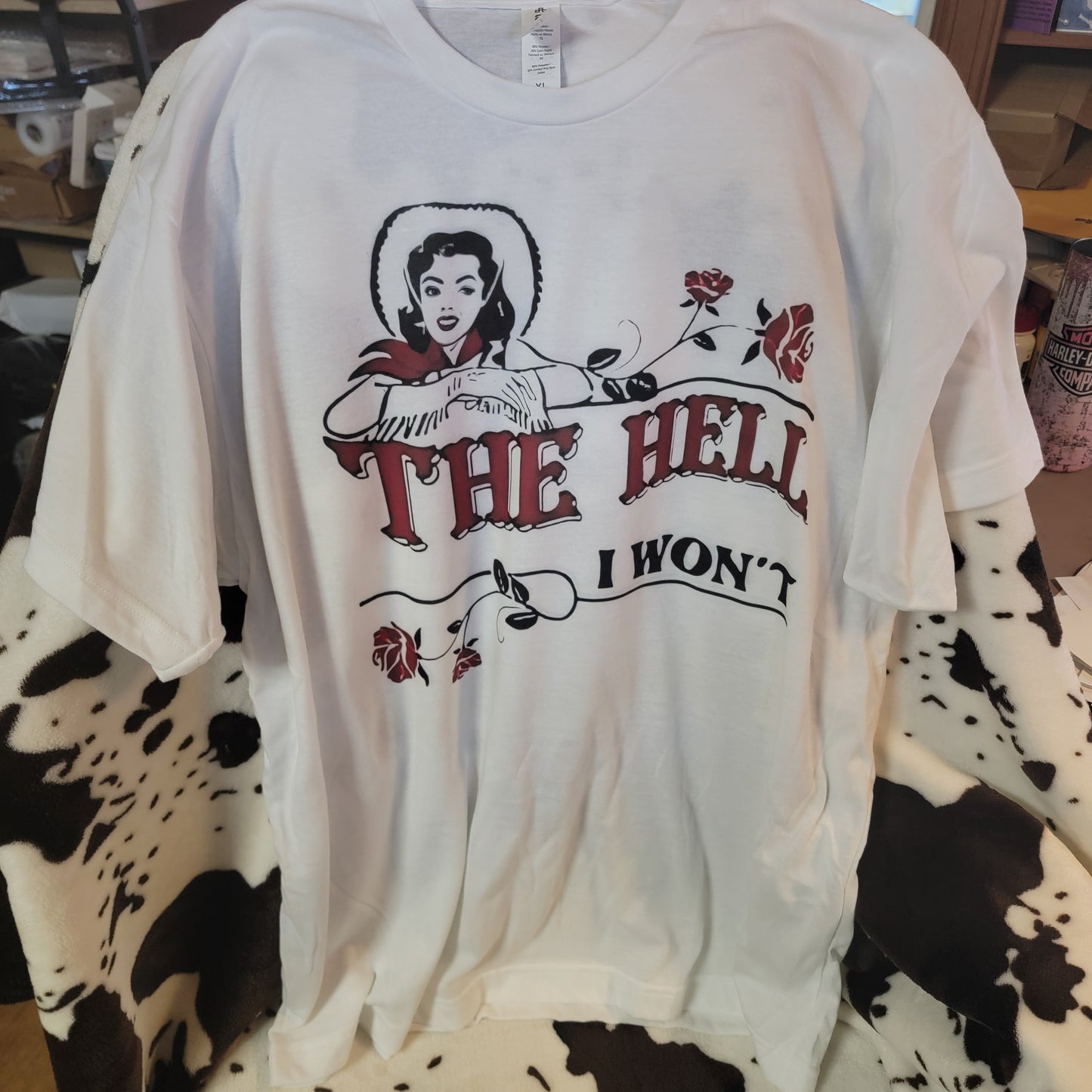 The Hell I Want Western Graphic Tee Shirt
