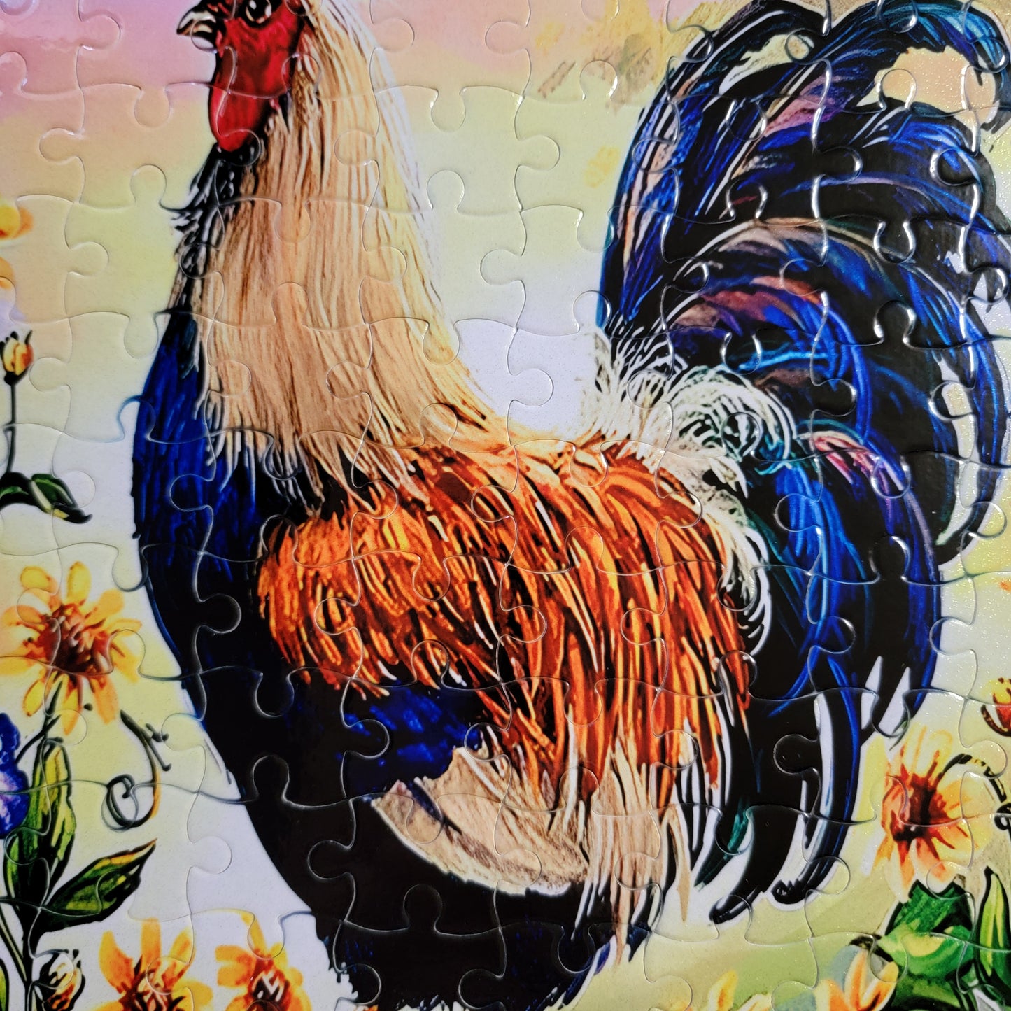 Chicken Floral 120 PC Handmade Jigsaw Puzzle