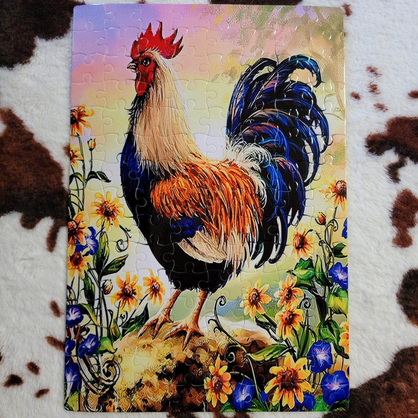 Chicken Floral 120 PC Handmade Jigsaw Puzzle