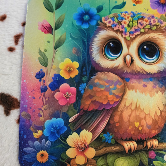 Colorful Owl Mouse Pad