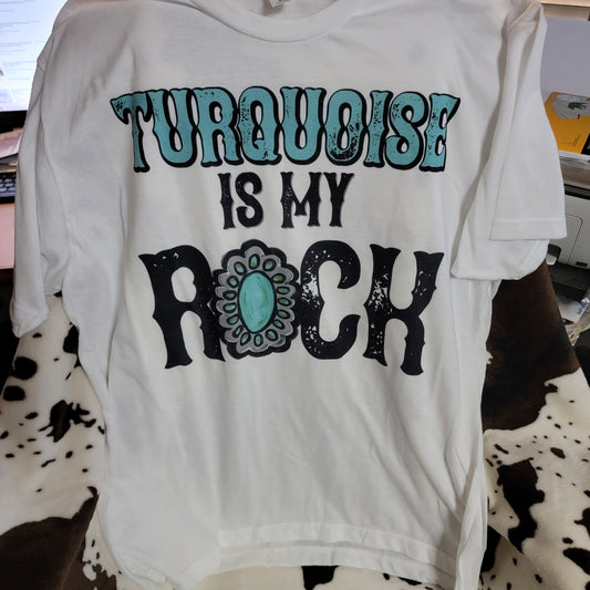Turquoise Is My Rock Graphic T-Shirt
