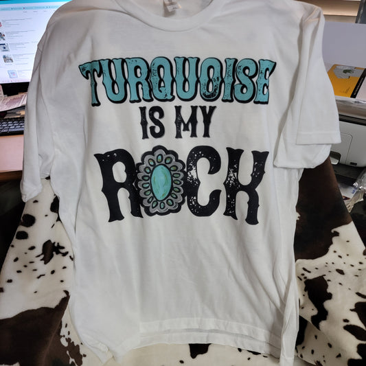 Turquoise Is My Rock Graphic T-Shirt